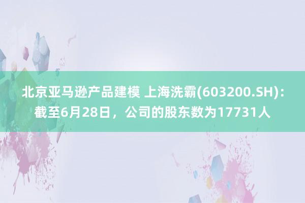 北京亚马逊产品建模 上海洗霸(603200.SH)：截至6月28日，公司的股东数为17731人