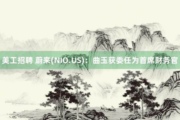 美工招聘 蔚来(NIO.US)：曲玉获委任为首席财务官