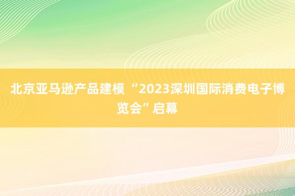 北京亚马逊产品建模 “2023深圳国际消费电子博览会”启幕