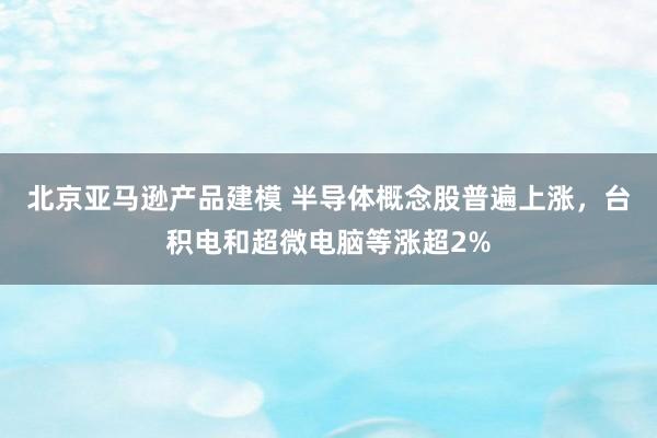 北京亚马逊产品建模 半导体概念股普遍上涨，台积电和超微电脑等涨超2%