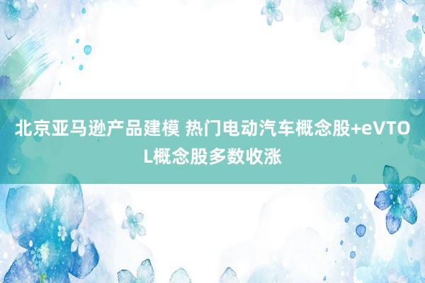 北京亚马逊产品建模 热门电动汽车概念股+eVTOL概念股多数收涨